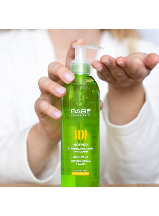 Babe Laboratorios 100% Aloe Vera Gel – Soothing & Hydrating Skin Gel – 300 ML - Image 3